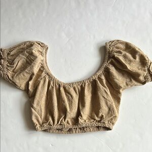 LYKKE WULLF Linen Cotton Crop Top size S